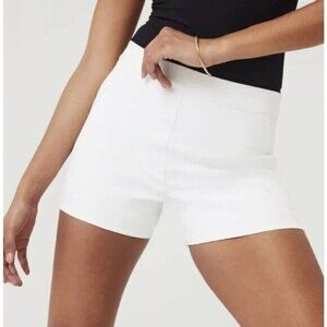 SPANX Polished On The Go Shorts White NEW